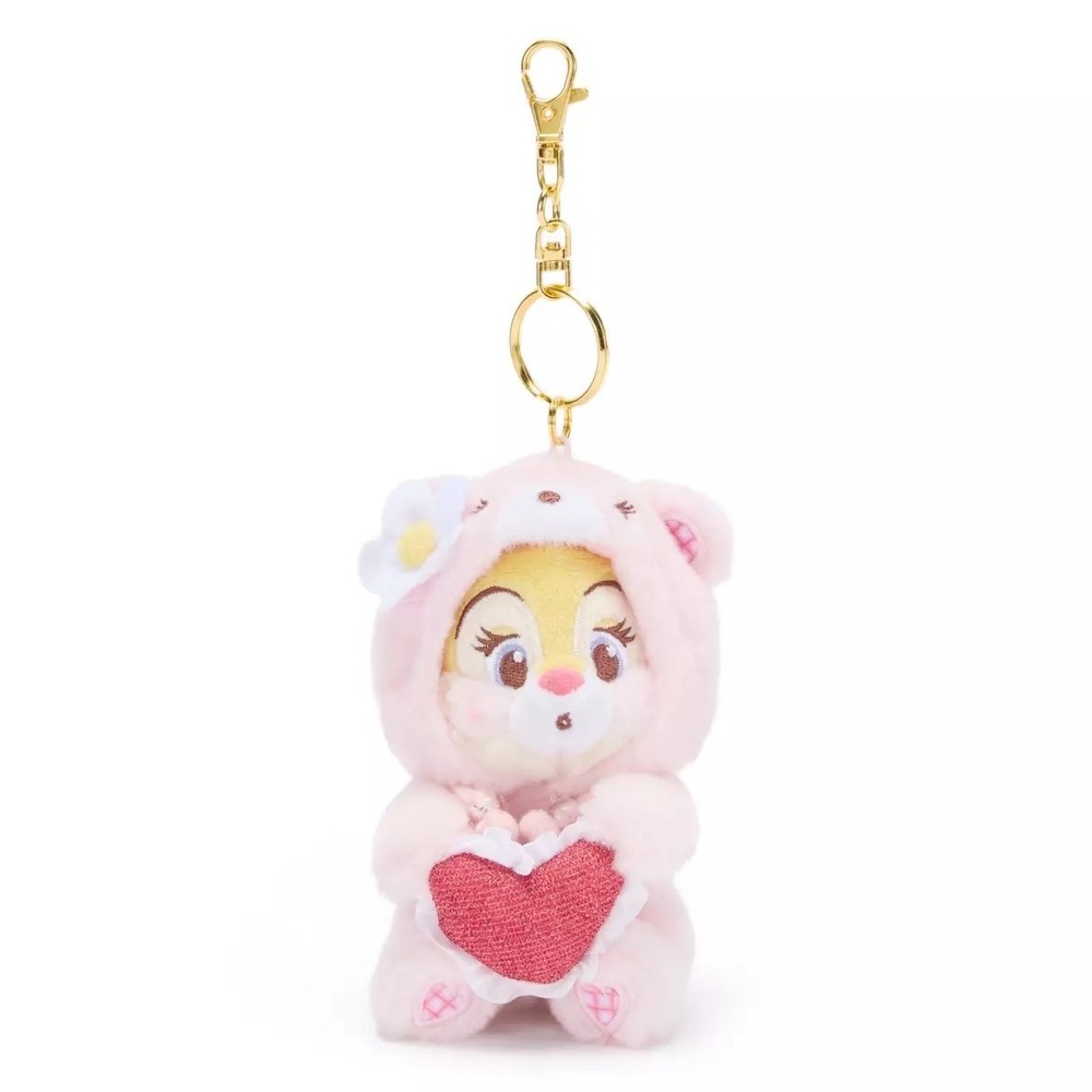 Disney Store Japan Clarice in Bear Suit Plush Bag Charm Keychain Chip & Dale NWT